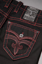 Load image into Gallery viewer, Rock Revival Black &amp; Red jeans
