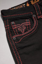 Load image into Gallery viewer, Rock Revival Black &amp; Red jeans

