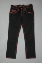 Load image into Gallery viewer, Rock Revival Black &amp; Red jeans
