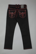 Load image into Gallery viewer, Rock Revival Black &amp; Red jeans
