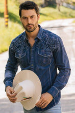 Load image into Gallery viewer, Platini Blue long sleeve Shirt
